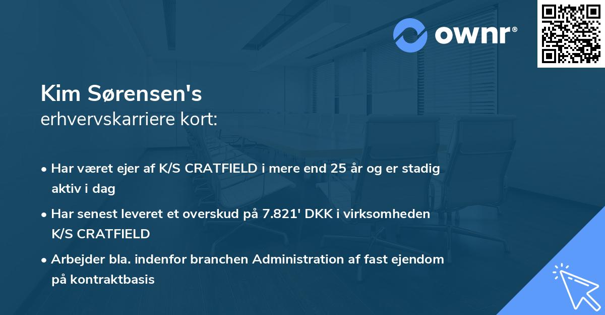 Kim Sørensen's erhvervskarriere kort