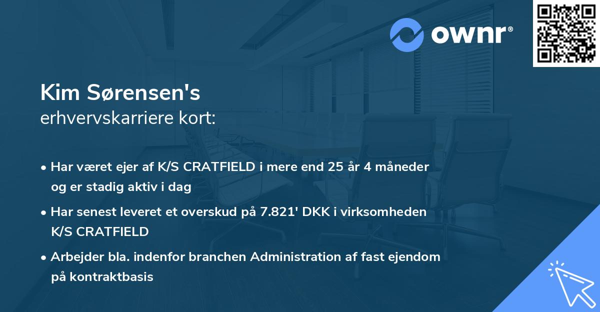 Kim Sørensen's erhvervskarriere kort