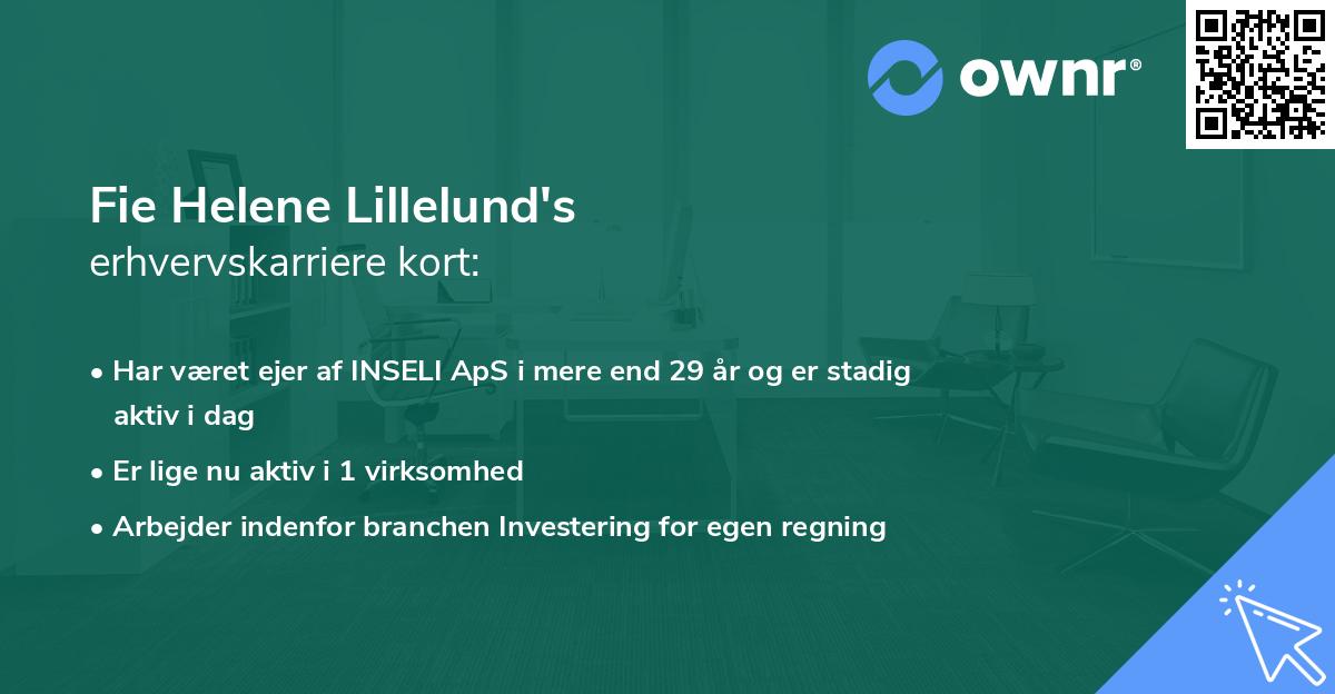 Fie Helene Lillelund's erhvervskarriere kort