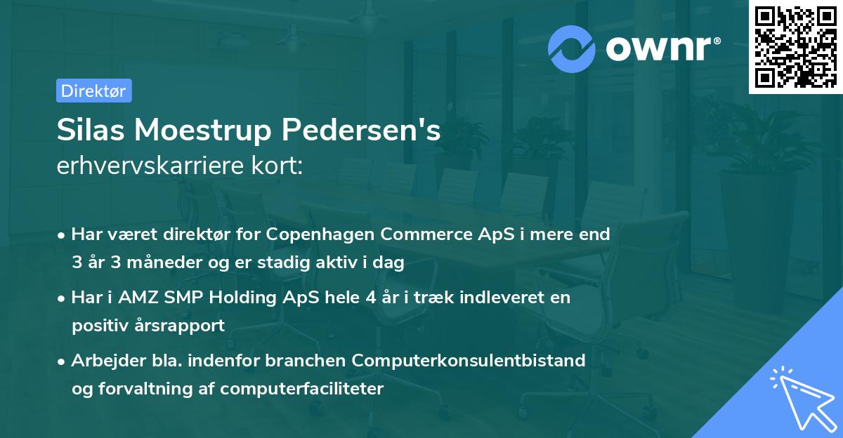 Silas Moestrup Pedersen's erhvervskarriere kort