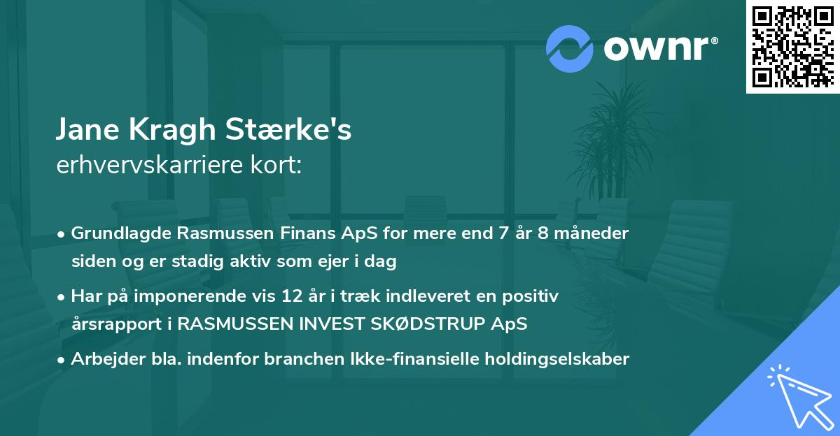 Jane Kragh Stærke's erhvervskarriere kort