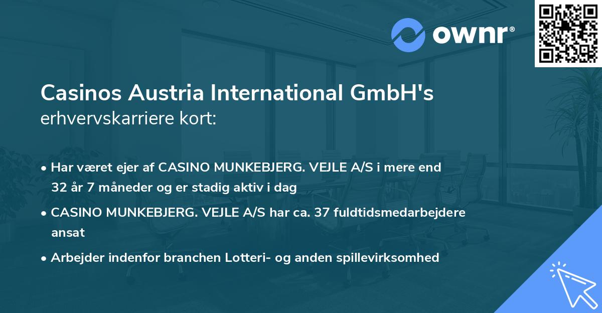 Casinos Austria International GmbH's erhvervskarriere kort