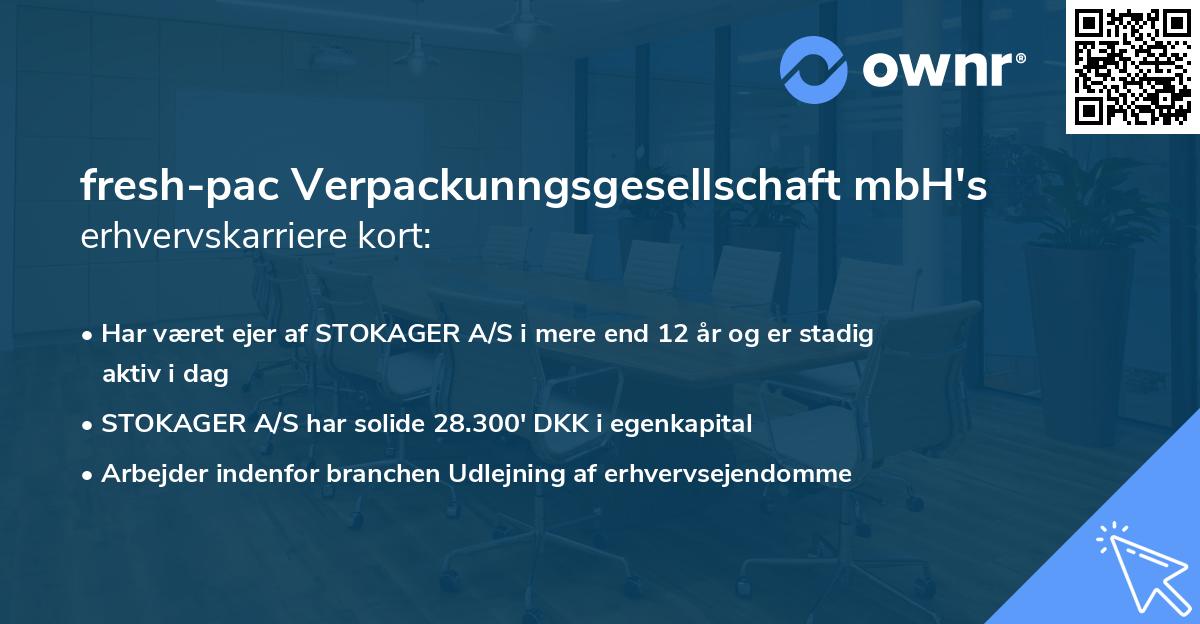 fresh-pac Verpackunngsgesellschaft mbH's erhvervskarriere kort