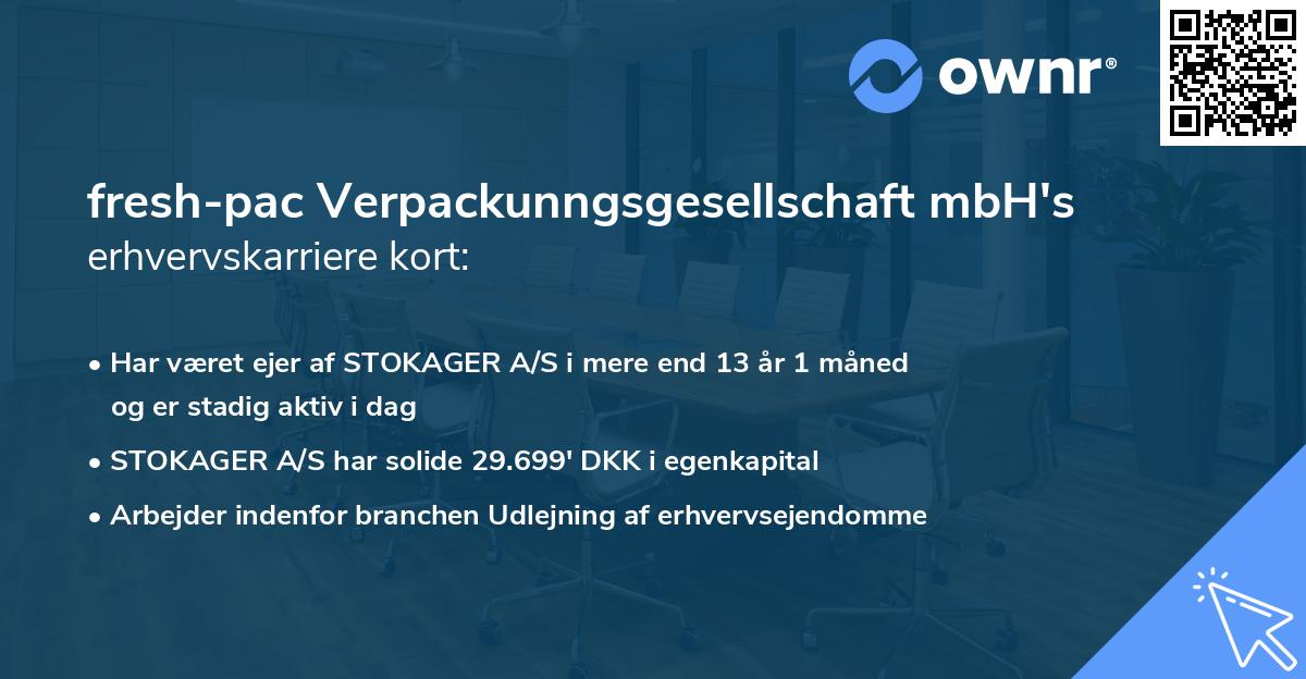 fresh-pac Verpackunngsgesellschaft mbH's erhvervskarriere kort