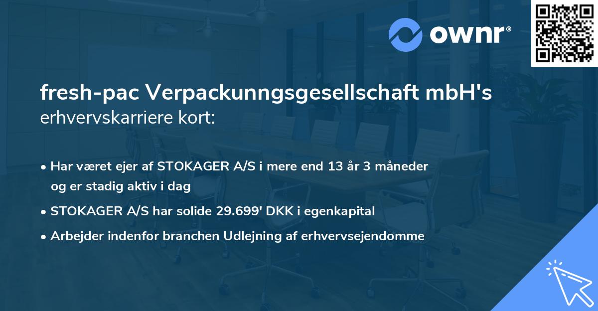fresh-pac Verpackunngsgesellschaft mbH's erhvervskarriere kort