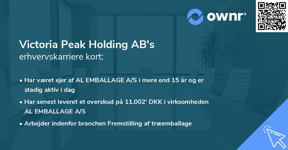 Victoria Peak Holding AB's erhvervskarriere kort