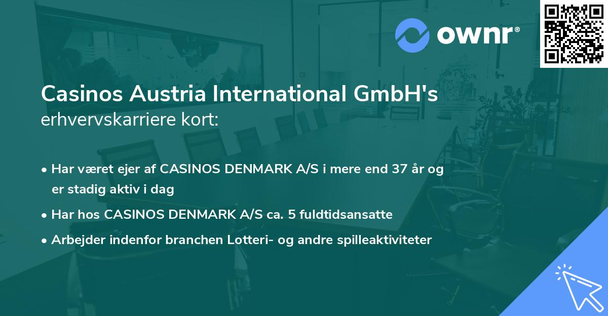 Casinos Austria International GmbH's erhvervskarriere kort
