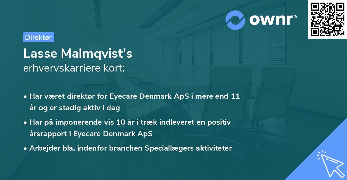 Lasse Malmqvist's erhvervskarriere kort