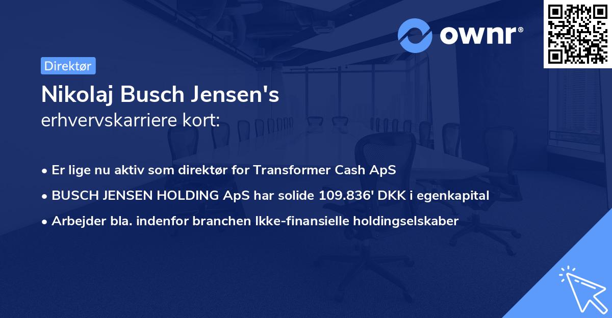 Nikolaj Busch Jensen's erhvervskarriere kort
