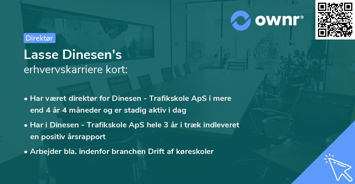 Lasse Dinesen's erhvervskarriere kort