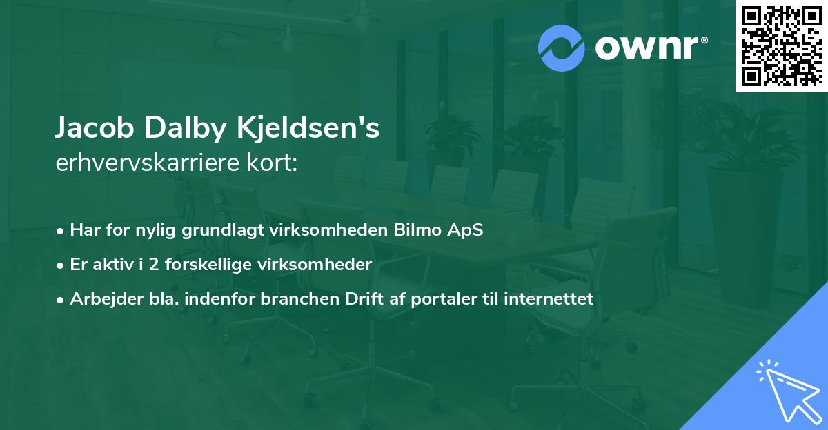 Jacob Dalby Kjeldsen's erhvervskarriere kort