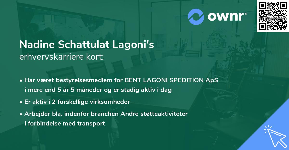 Nadine Schattulat Lagoni's erhvervskarriere kort