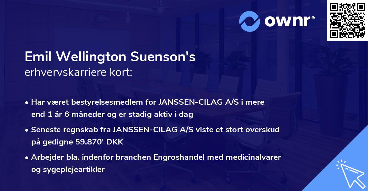 Emil Wellington Suenson's erhvervskarriere kort