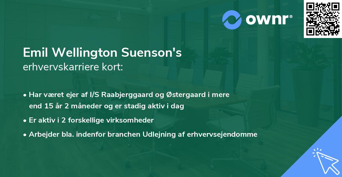 Emil Wellington Suenson's erhvervskarriere kort