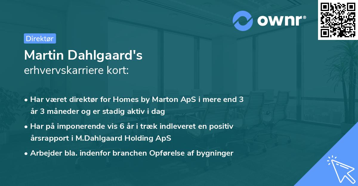 Martin Dahlgaard's erhvervskarriere kort