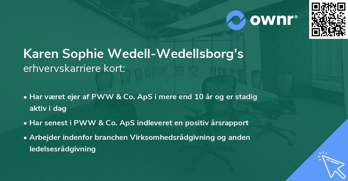 Karen Sophie Wedell-Wedellsborg's erhvervskarriere kort