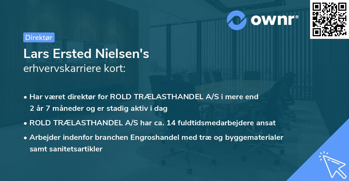 Lars Ersted Nielsen's erhvervskarriere kort