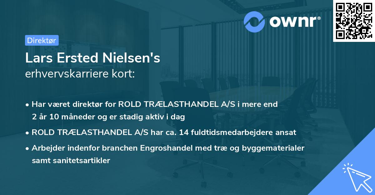 Lars Ersted Nielsen's erhvervskarriere kort