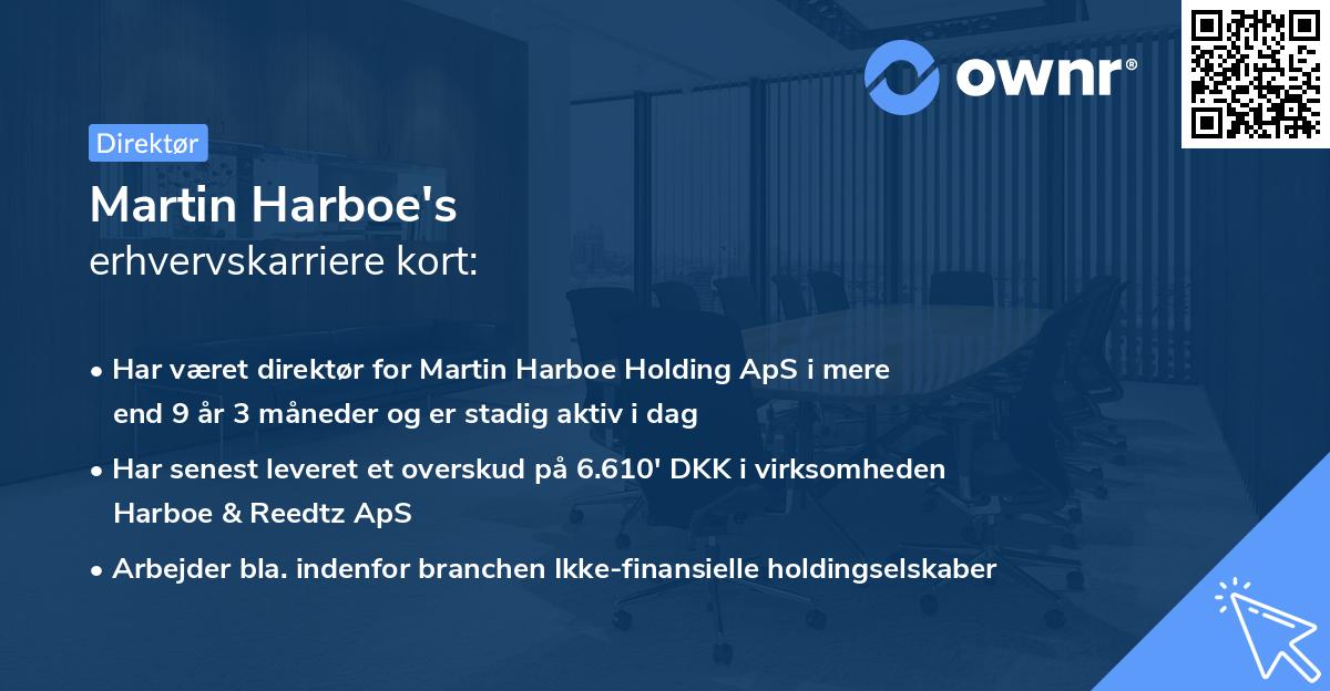 Martin Harboe's erhvervskarriere kort