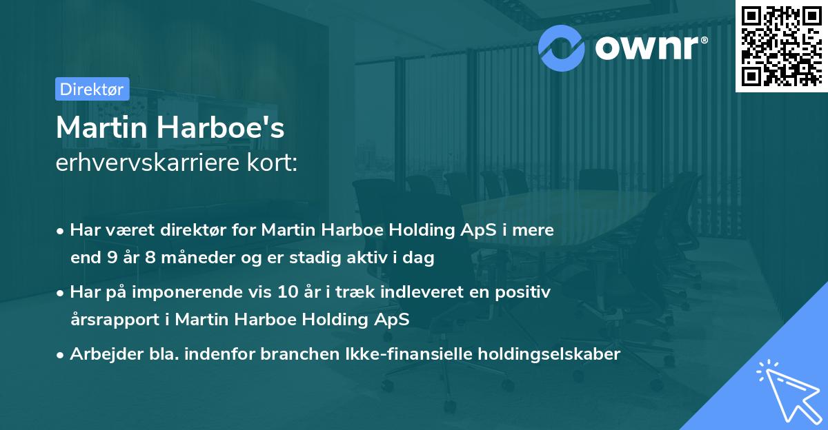 Martin Harboe's erhvervskarriere kort