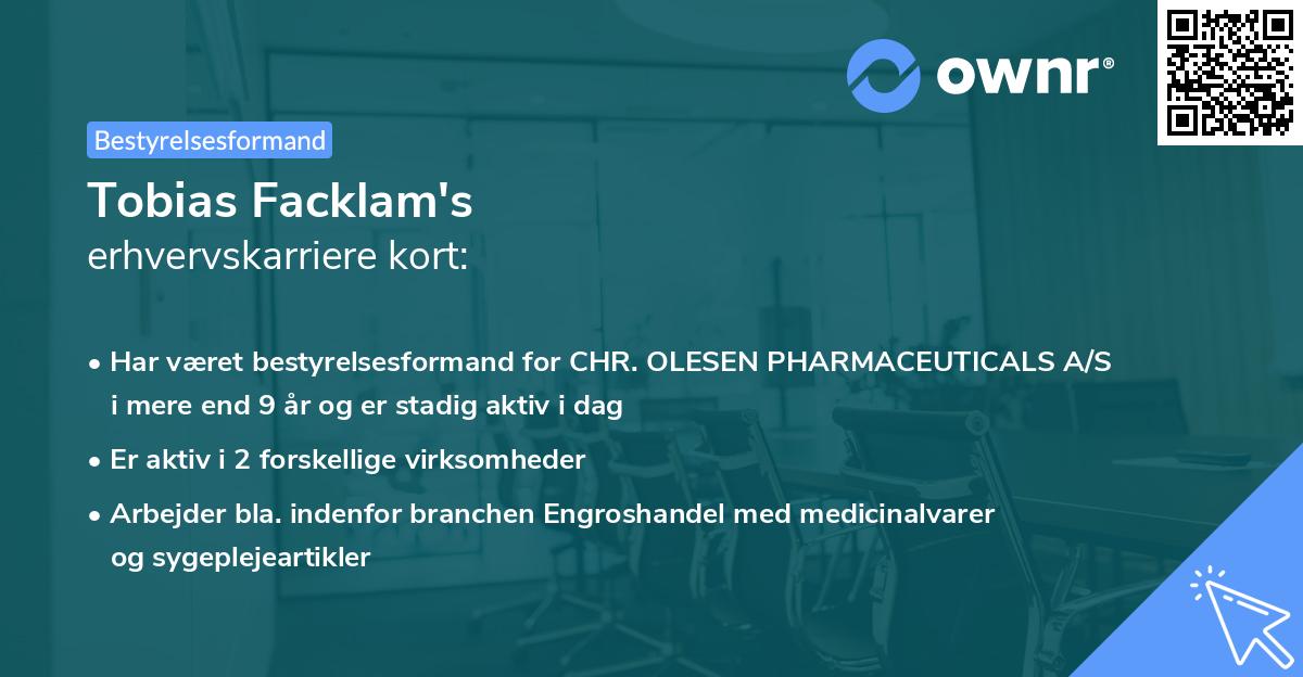 Tobias Facklam's erhvervskarriere kort