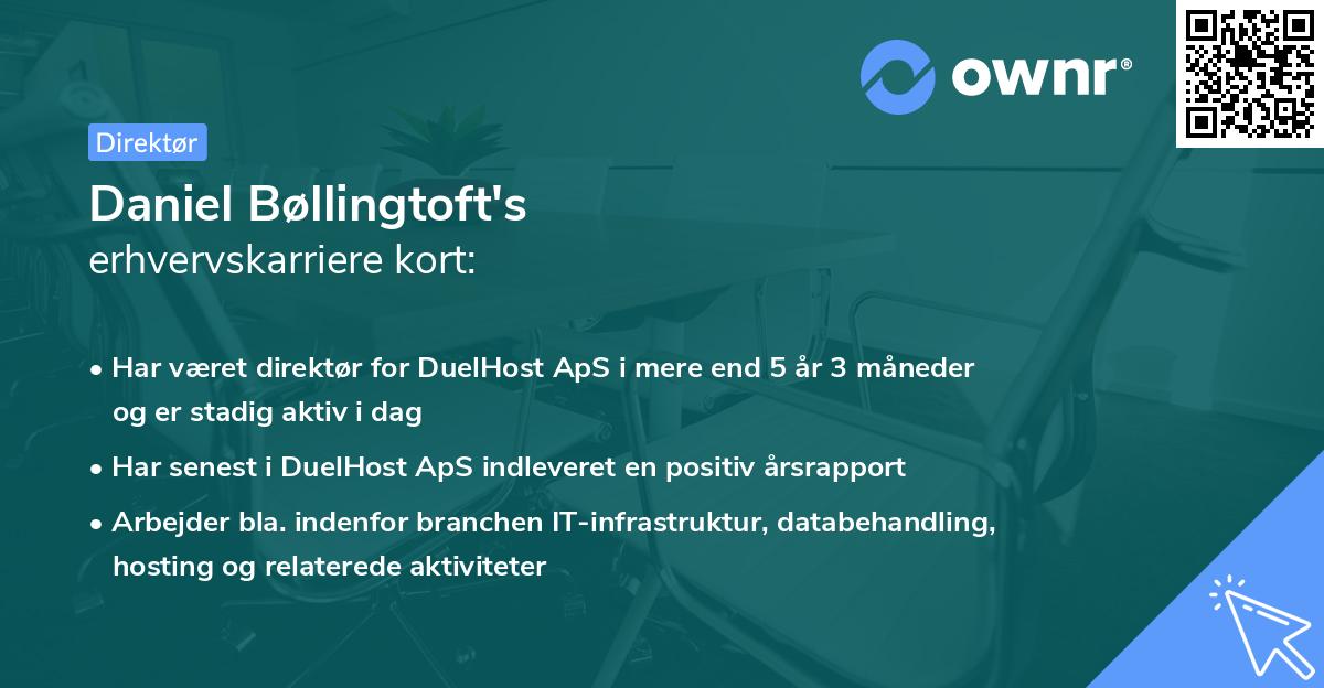 Daniel Bøllingtoft's erhvervskarriere kort
