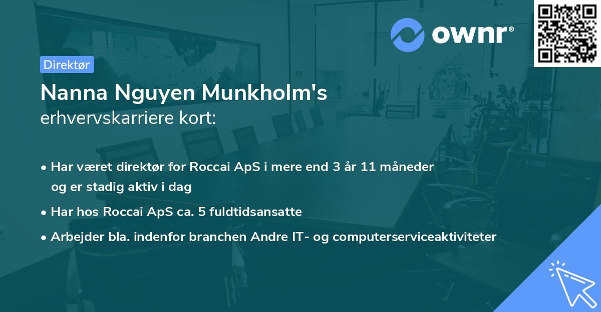 Nanna Nguyen Munkholm's erhvervskarriere kort