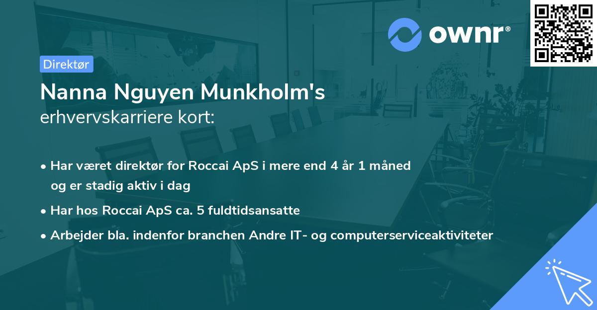 Nanna Nguyen Munkholm's erhvervskarriere kort