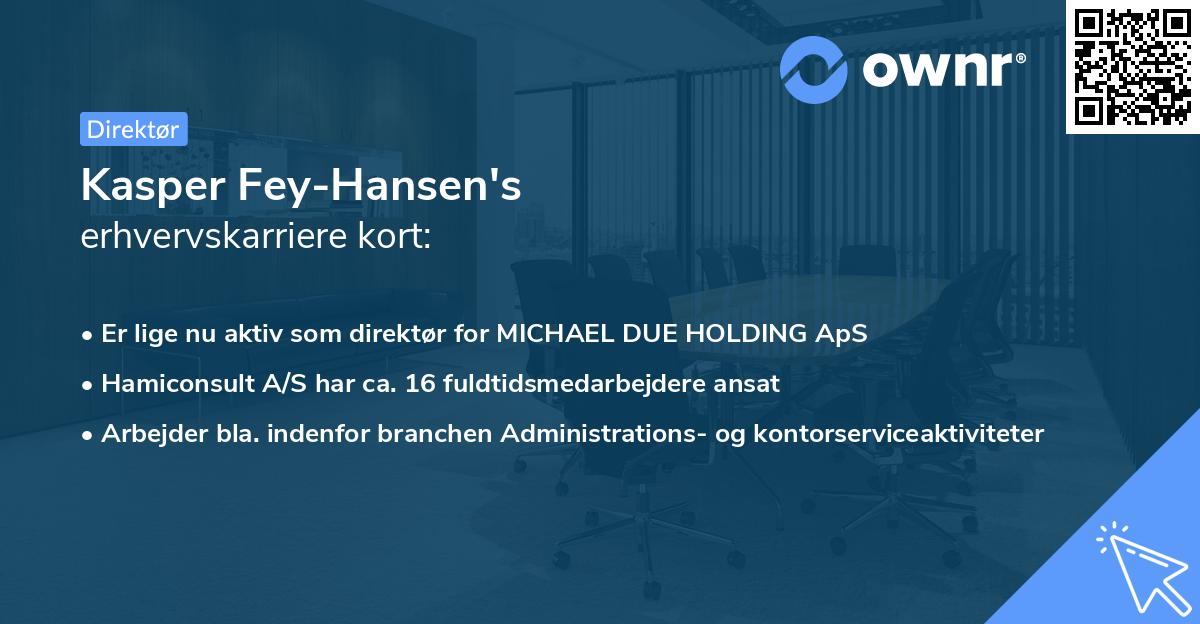 Kasper Fey-Hansen's erhvervskarriere kort