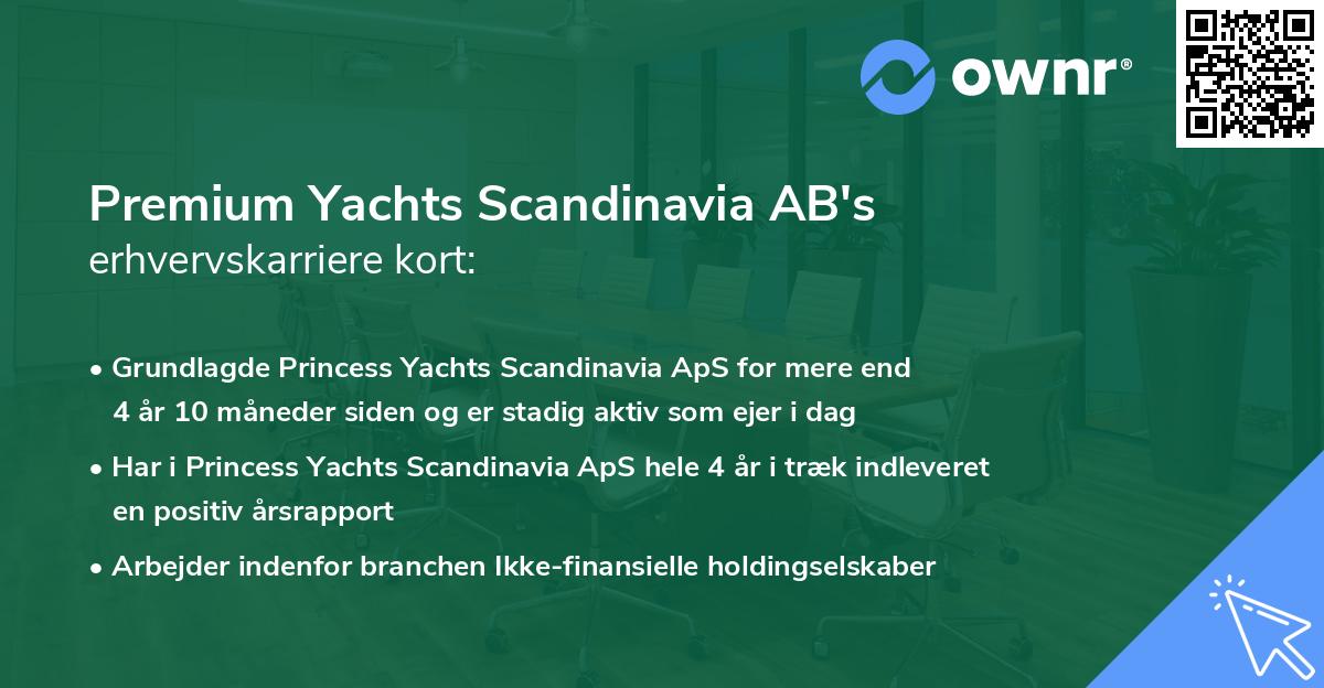Premium Yachts Scandinavia AB's erhvervskarriere kort