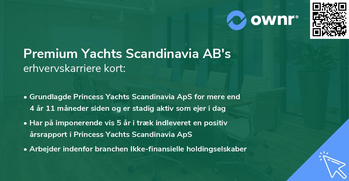 Premium Yachts Scandinavia AB's erhvervskarriere kort