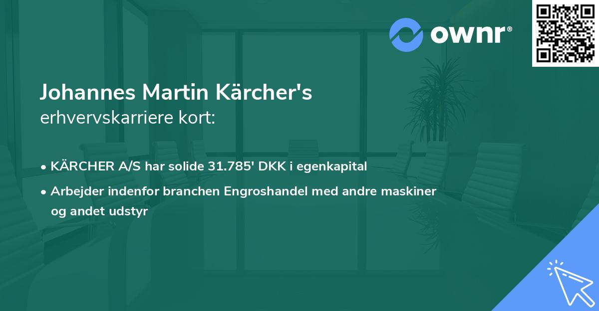 Johannes Martin Kärcher's erhvervskarriere kort