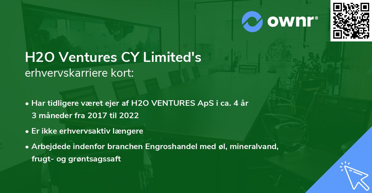 H2O Ventures CY Limited's erhvervskarriere kort