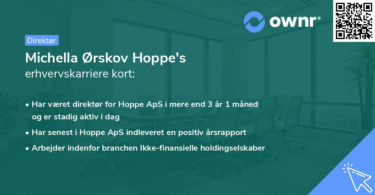 Michella Ørskov Hoppe's erhvervskarriere kort