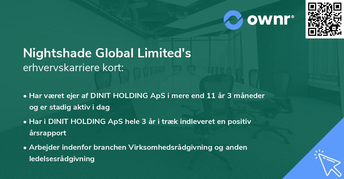 Nightshade Global Limited's erhvervskarriere kort