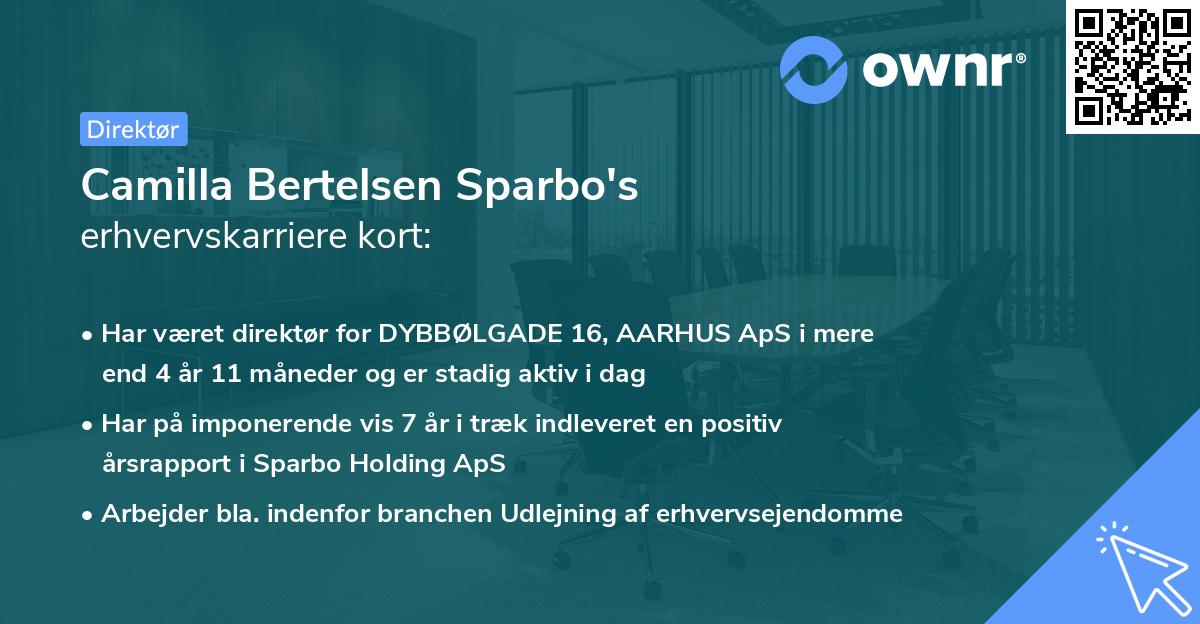 Camilla Bertelsen Sparbo's erhvervskarriere kort