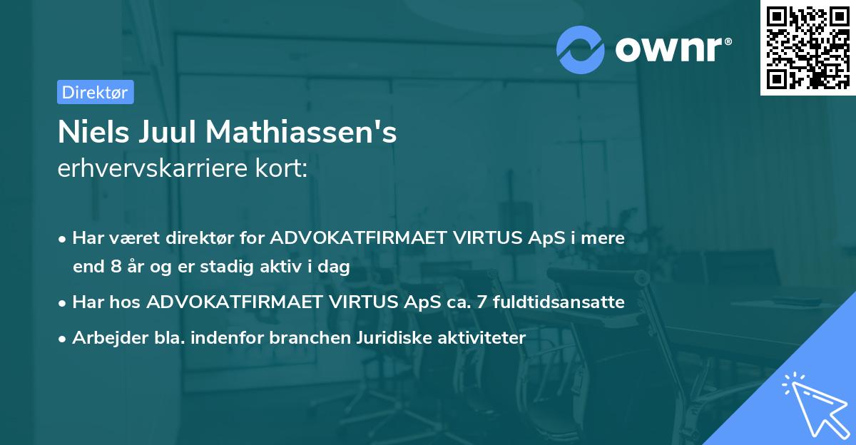Niels Juul Mathiassen's erhvervskarriere kort