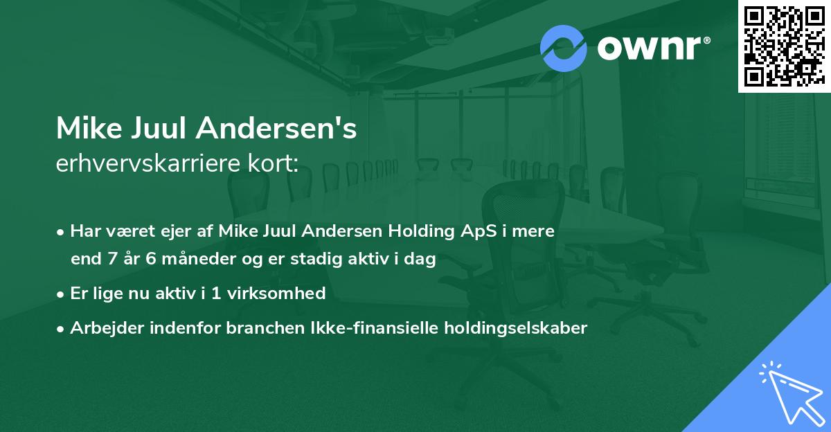 Mike Juul Andersen's erhvervskarriere kort