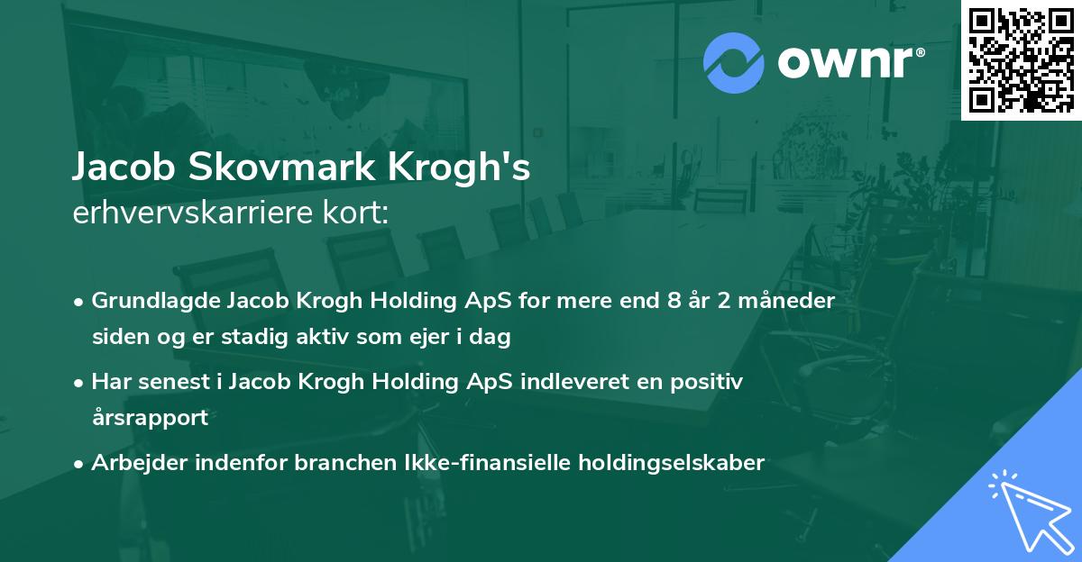 Jacob Skovmark Krogh's erhvervskarriere kort