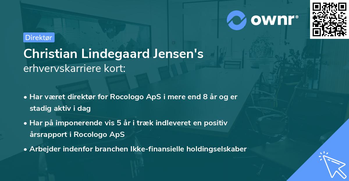 Christian Lindegaard Jensen's erhvervskarriere kort