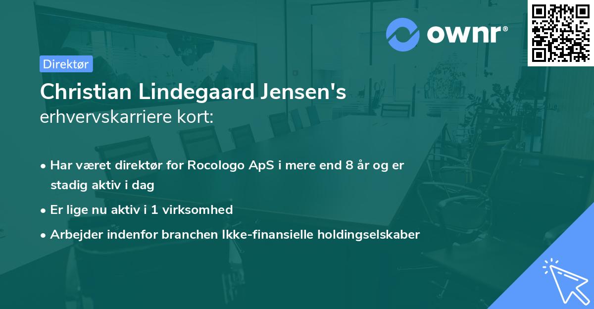 Christian Lindegaard Jensen's erhvervskarriere kort