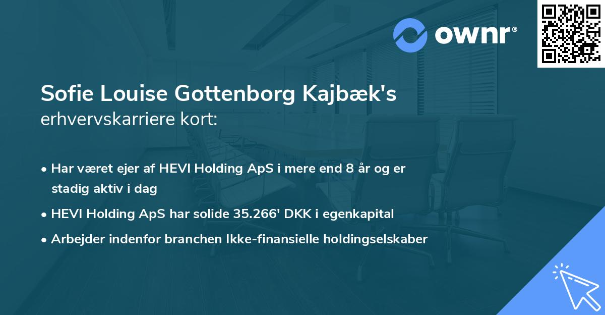 Sofie Louise Gottenborg Kajbæk's erhvervskarriere kort