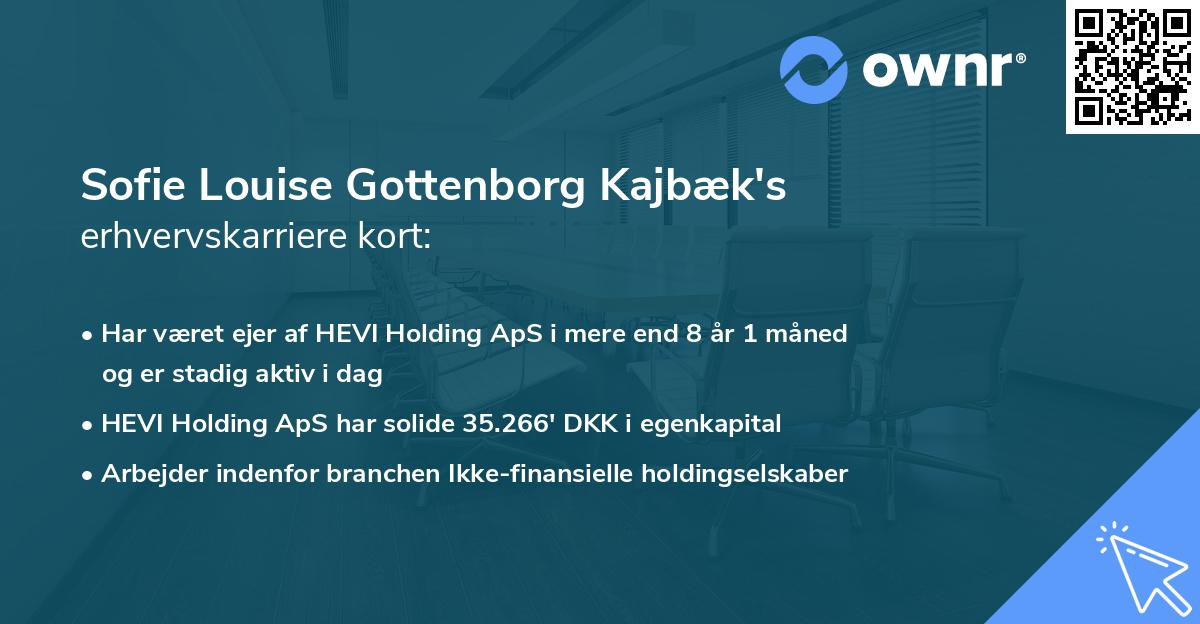 Sofie Louise Gottenborg Kajbæk's erhvervskarriere kort