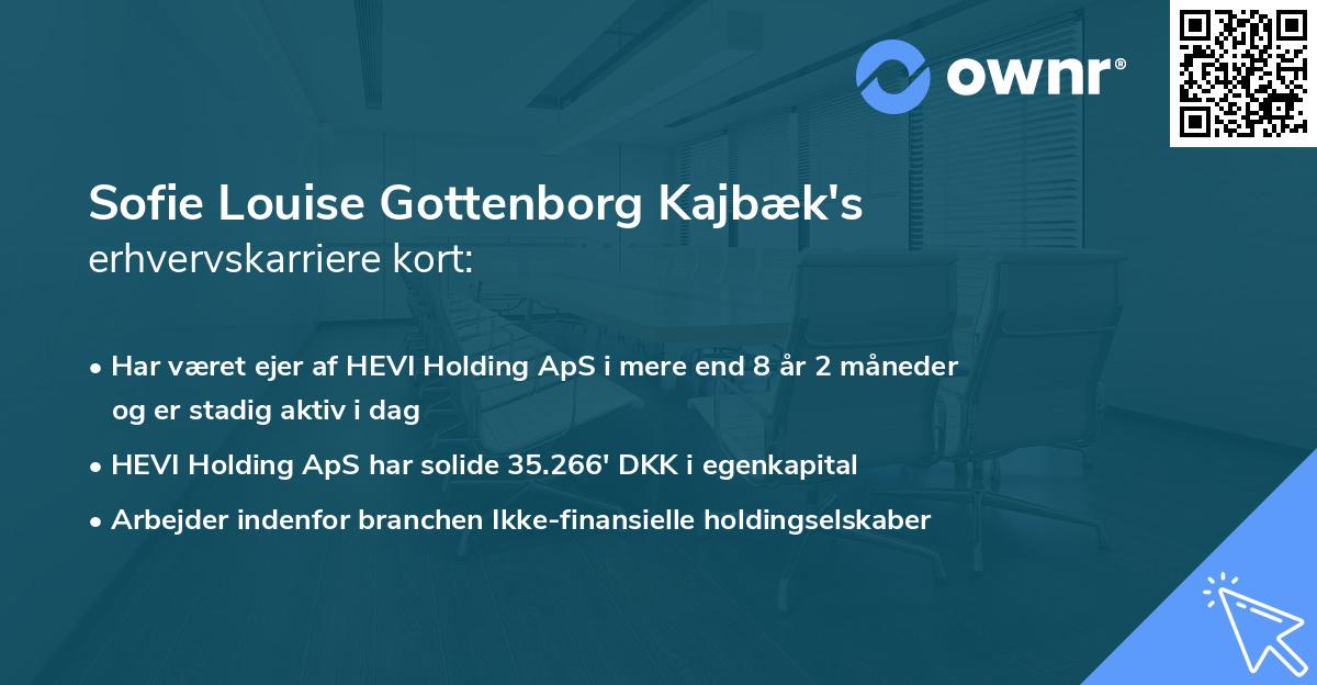 Sofie Louise Gottenborg Kajbæk's erhvervskarriere kort