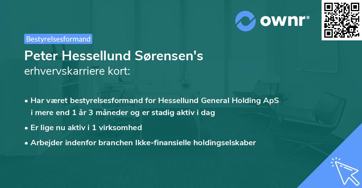 Peter Hessellund Sørensen's erhvervskarriere kort