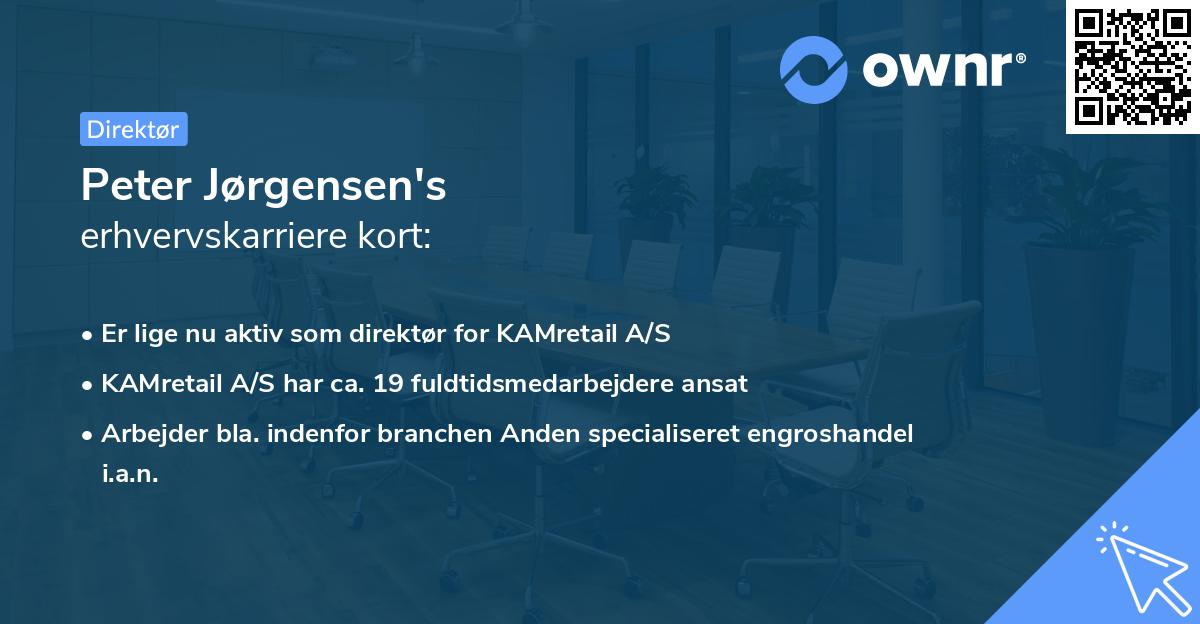 Peter Jørgensen's erhvervskarriere kort