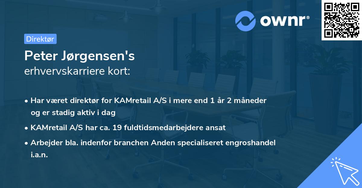 Peter Jørgensen's erhvervskarriere kort