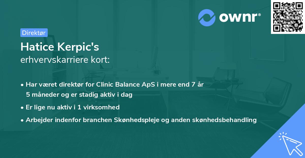 Hatice Kerpic's erhvervskarriere kort