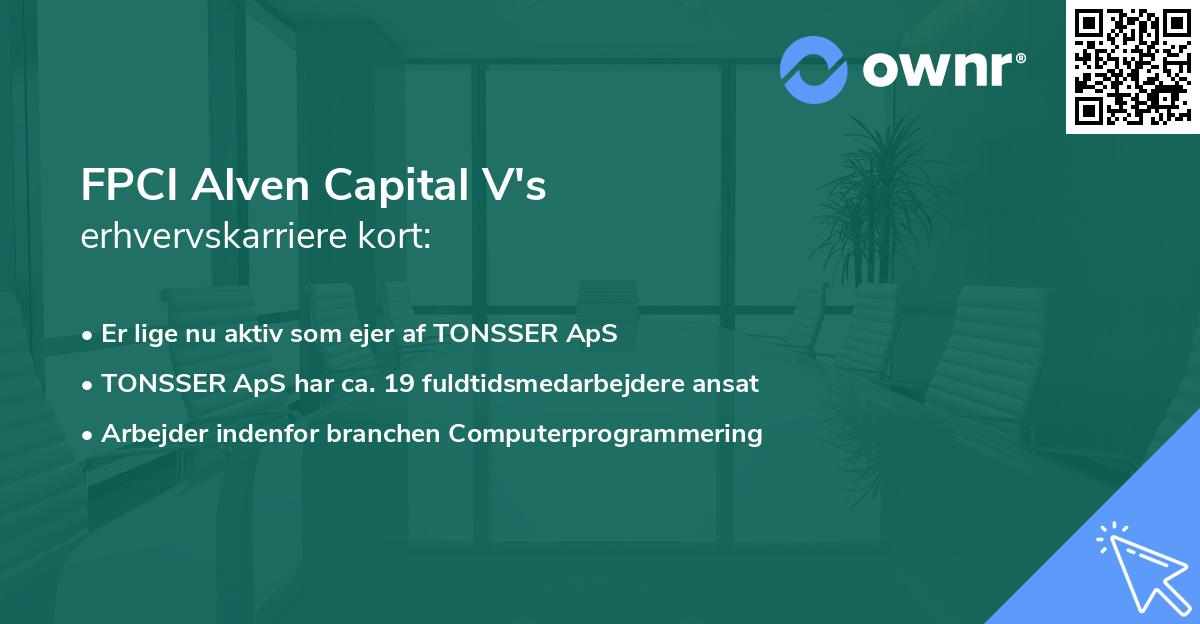 FPCI Alven Capital V's erhvervskarriere kort