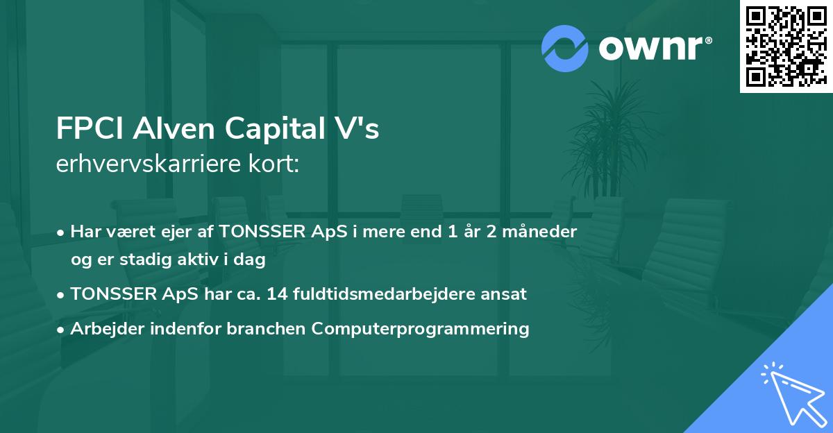 FPCI Alven Capital V's erhvervskarriere kort